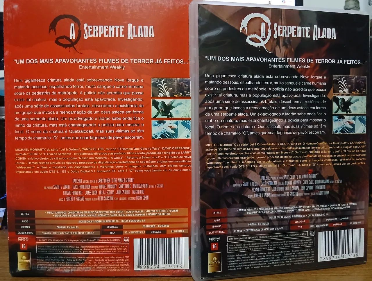 DVD Q - A serpente alada (original e com luva) - Foto 2