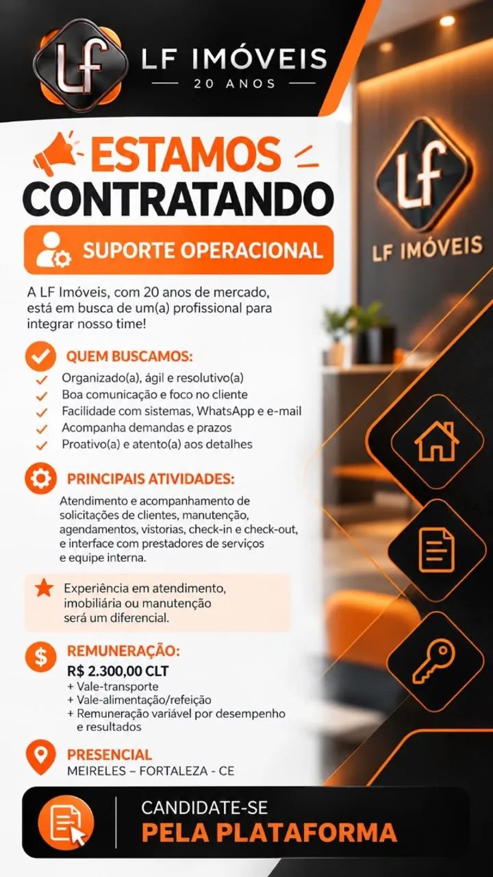 Vaga Assistente de Suporte Operacional - LF Imóveis - Foto 4