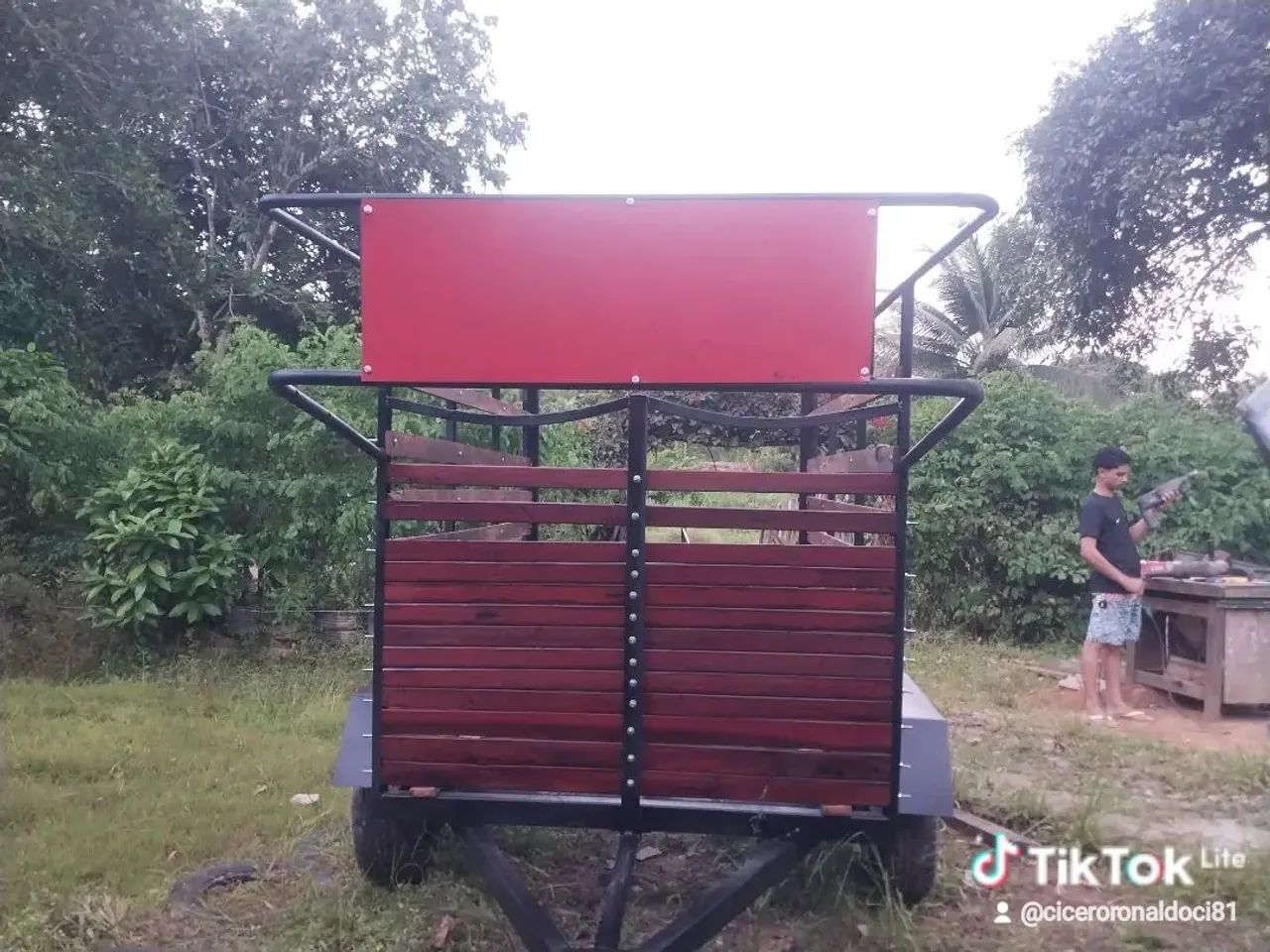 Vende-se carroça pra cavalo  2 eixo com placa  - Foto 2