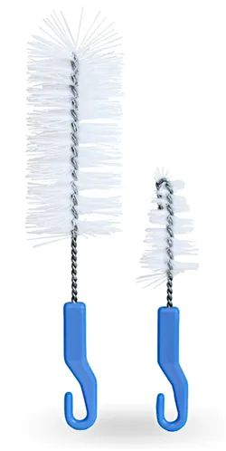 Escova Limpa Mamadeira e Bico 2 em 1 Azul
