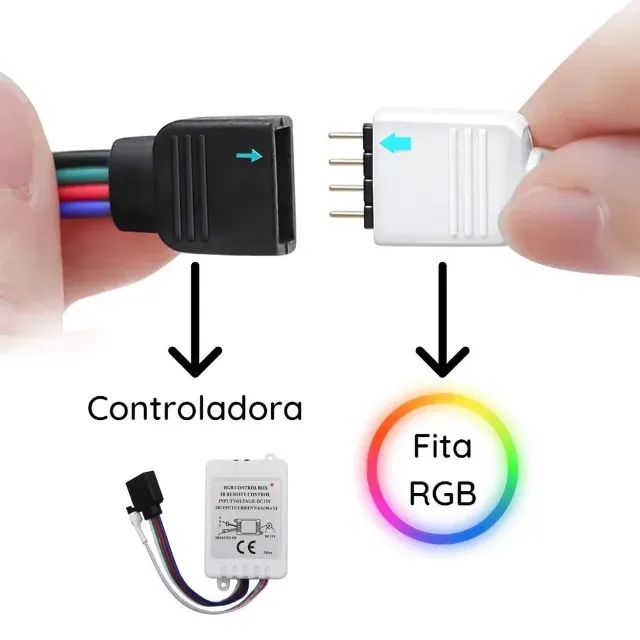 CONTROLE Controlador Para Fita Led Rgb 5050 / 3528 com 24 Teclas NÃO ACOMPANHA FITA DE LED - Foto 6