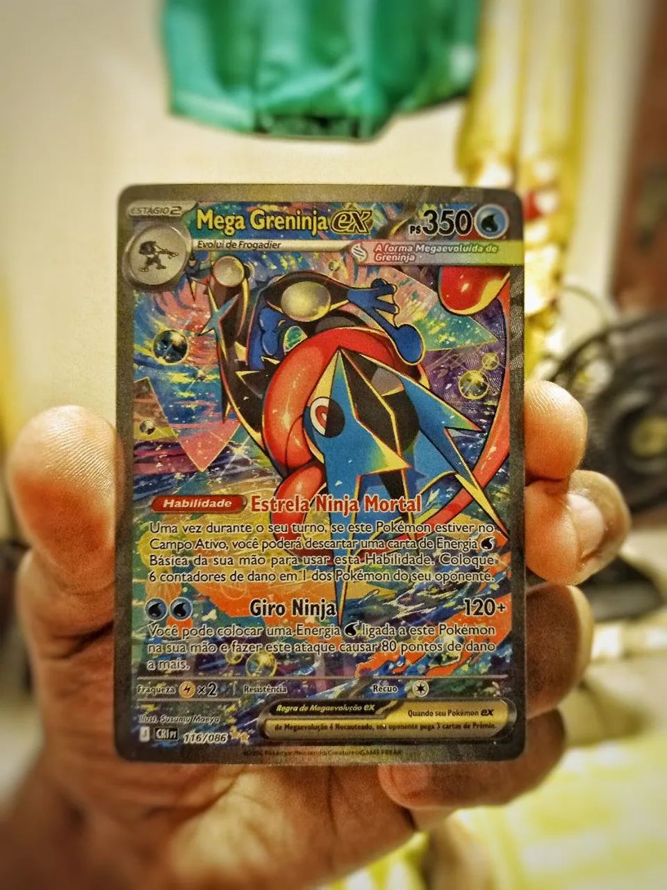 Carta TCG Mega Greninja EX 116/086 PT-BR