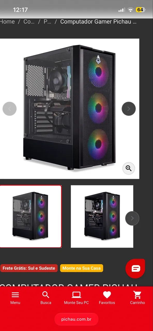 VENDO PC GAMER PICHAU