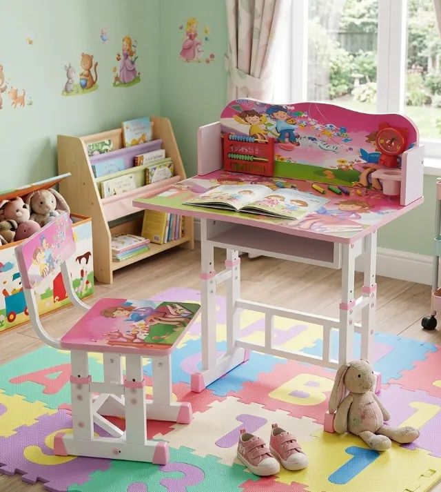 Conjunto Mesa E Cadeira Infantil Happy Rosa