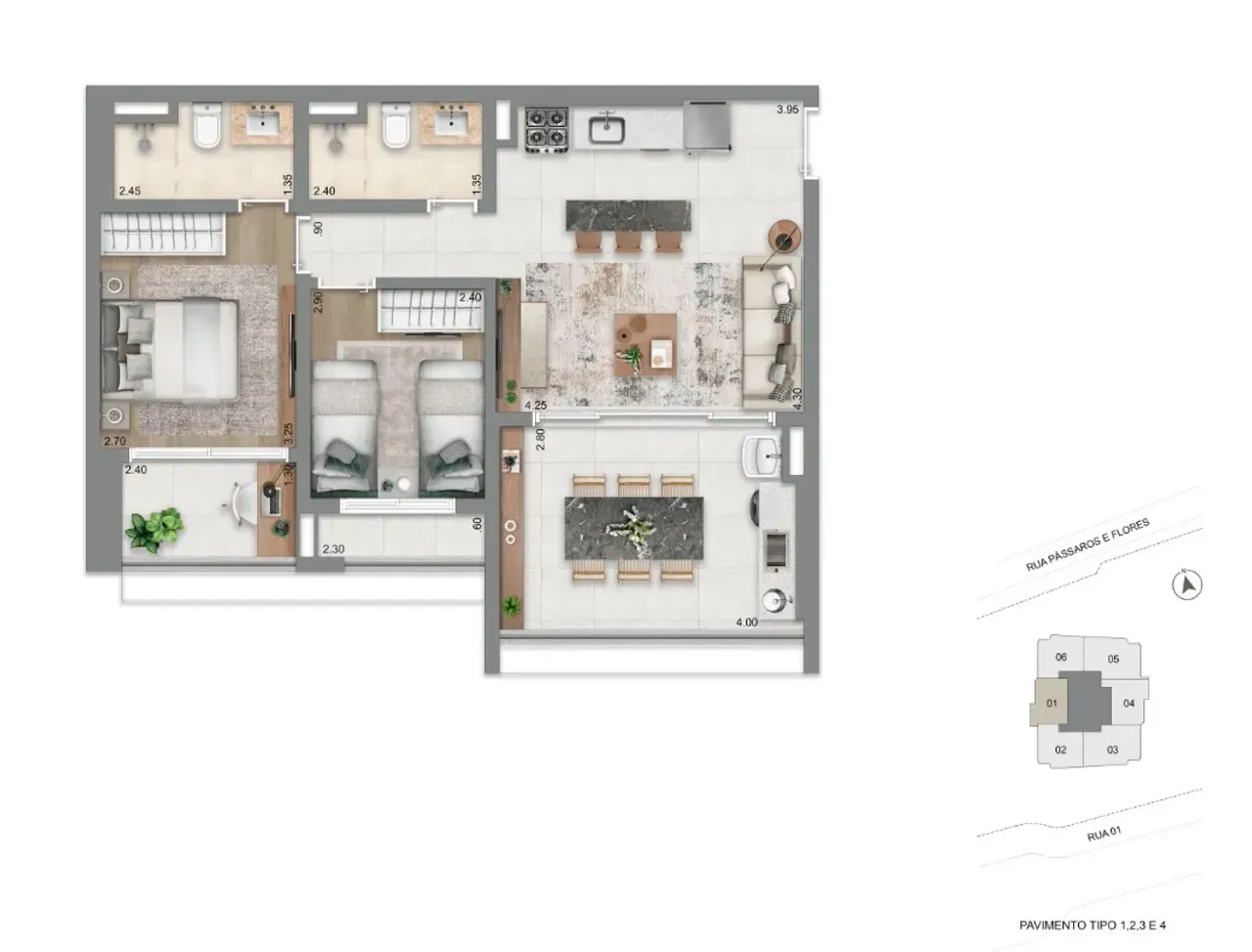 PLANTA 70m²