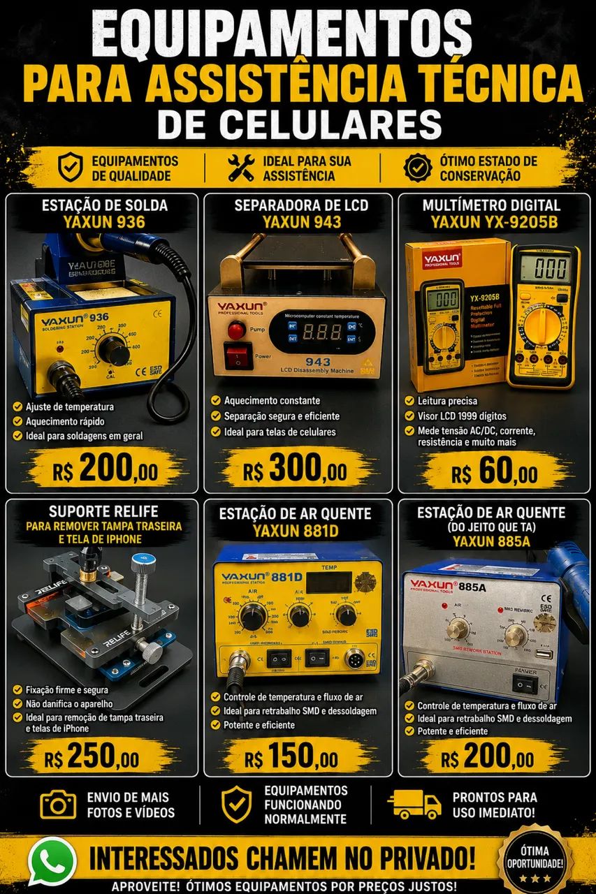 Maquinário pra assistência técnica 