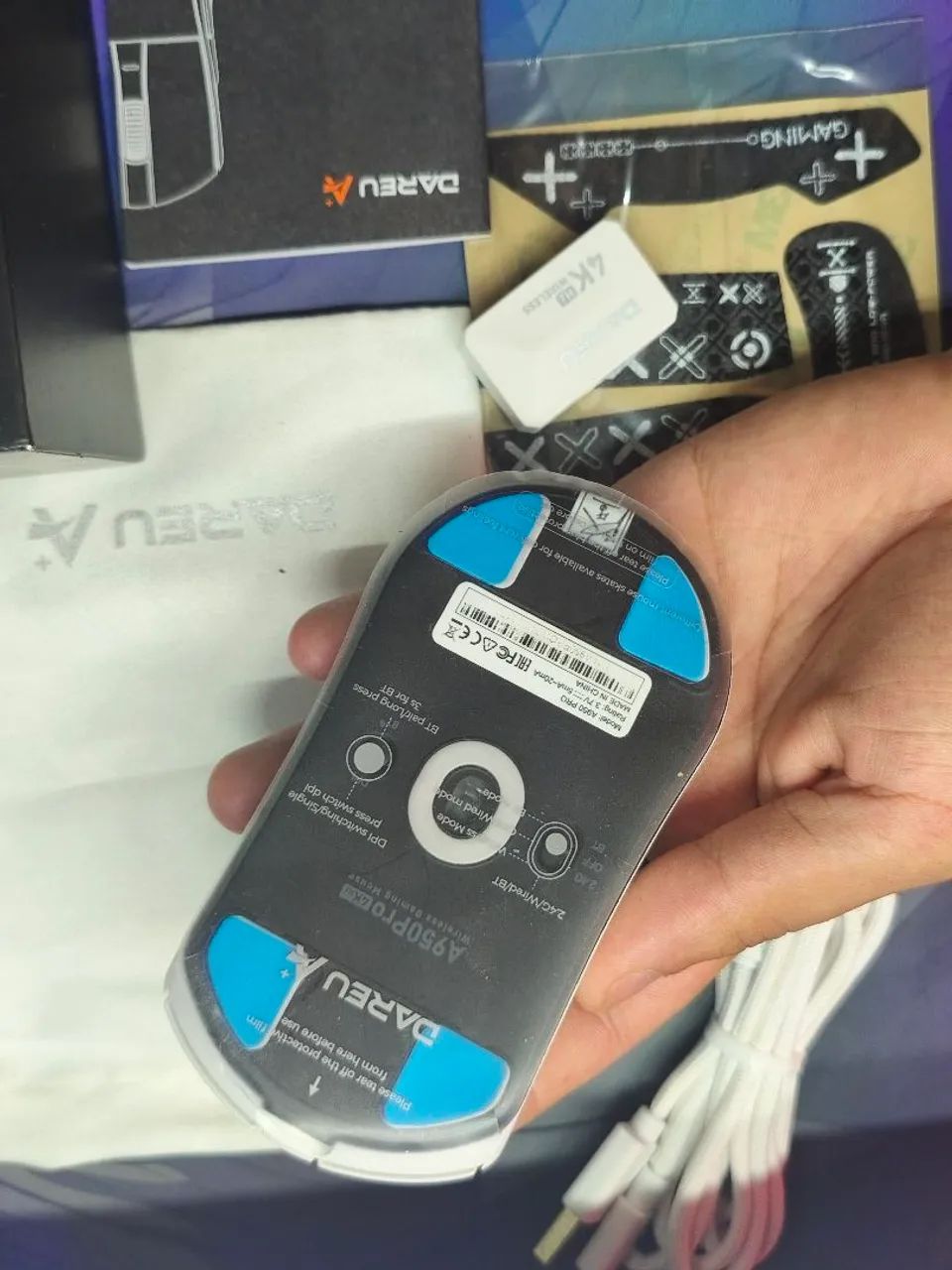 Mouse Dareu a950 pro receptor 4k novo - Foto 4