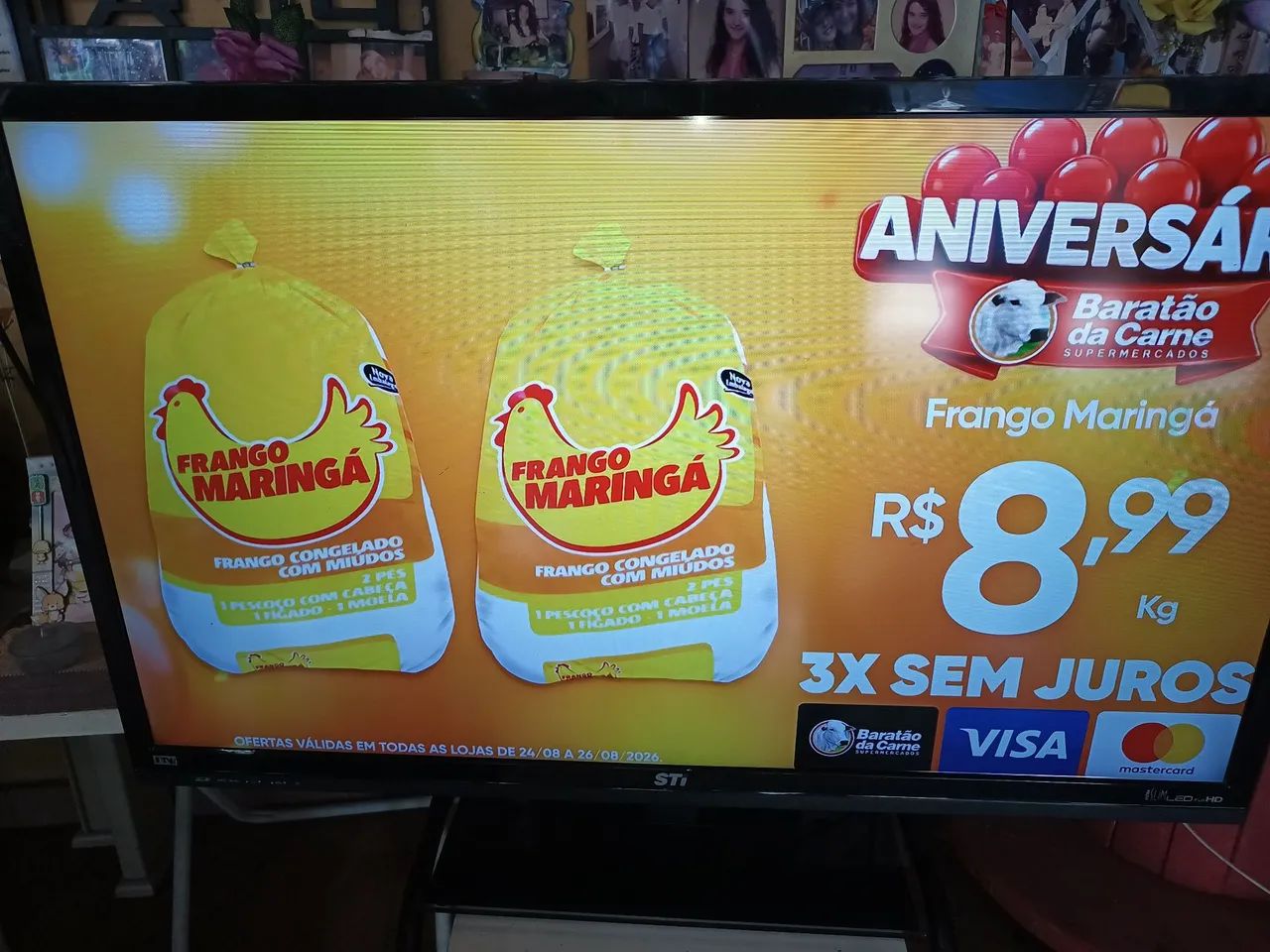 V nada de uma tv STi 40 polegadas pega internet via cabo de rede ótima tv  valor 400.00 - Foto 5