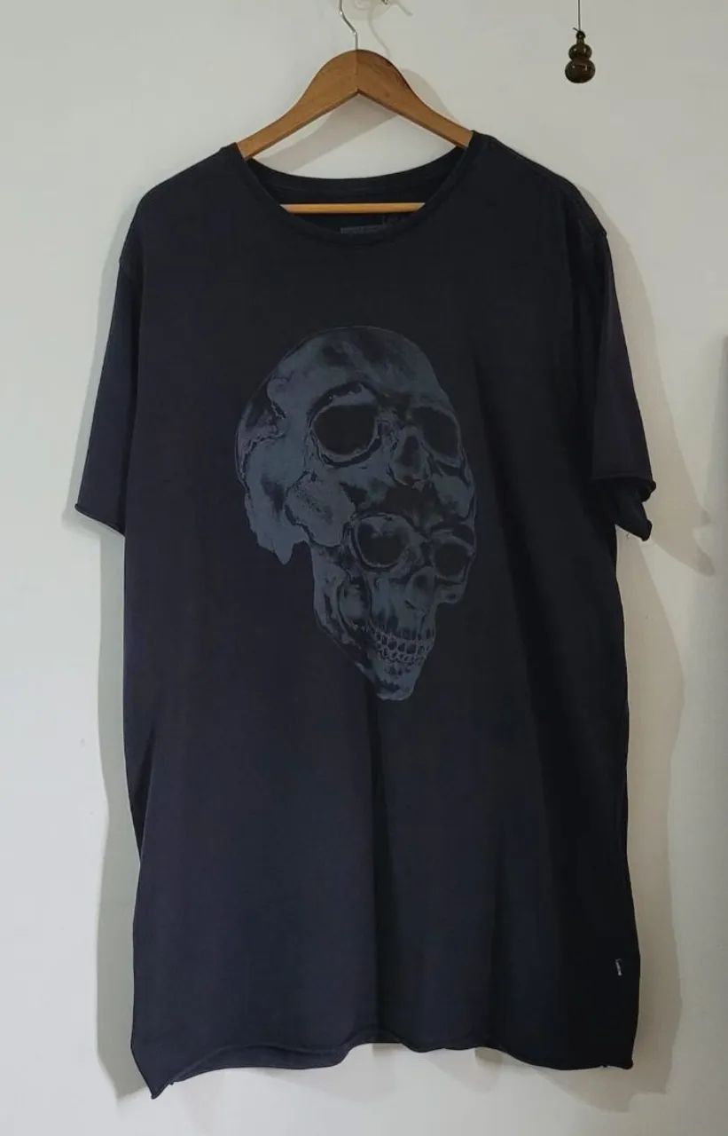 camiseta preta youcom long tam GG