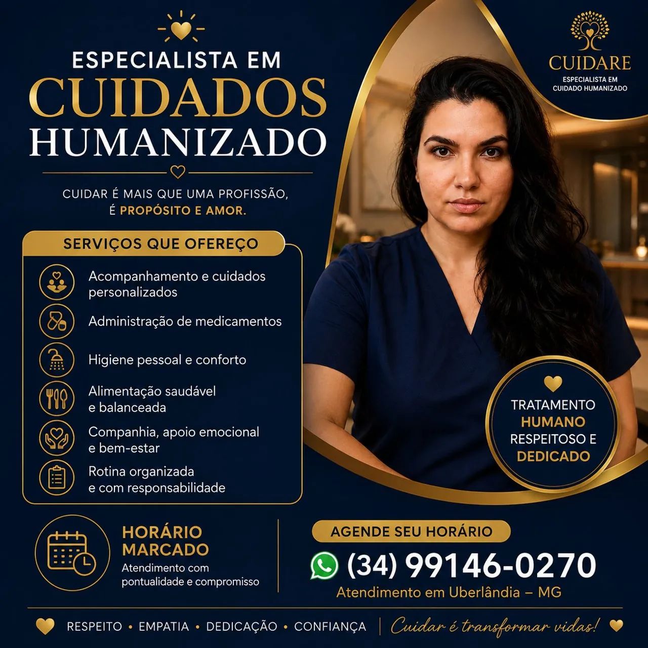 Especialista em Cuidado Humanizado | Cuidadora de Idosos