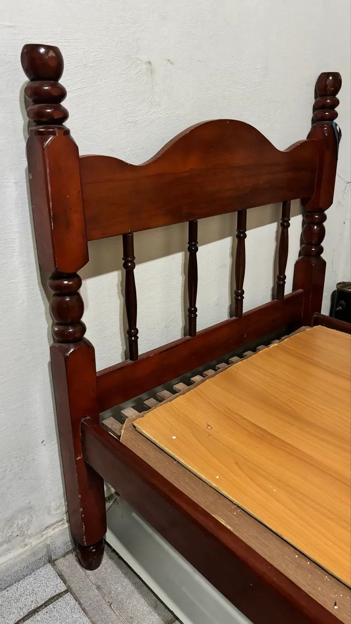 Cama solteiro em madeira  - Foto 2