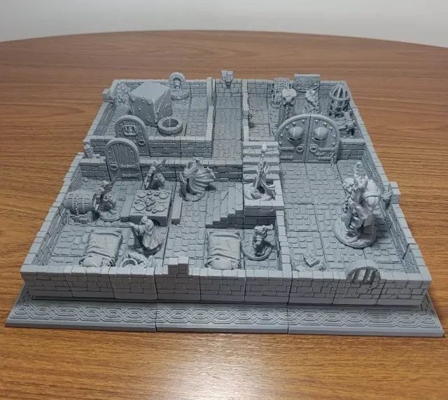 Kit Masmorra Modular 3D para RPG + PDF de Aventura Grátis + Miniaturas de Brinde!  - Foto 2