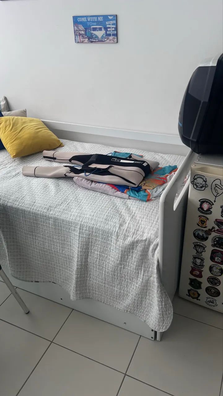 Cama com colchão, cama embaixo com colchão