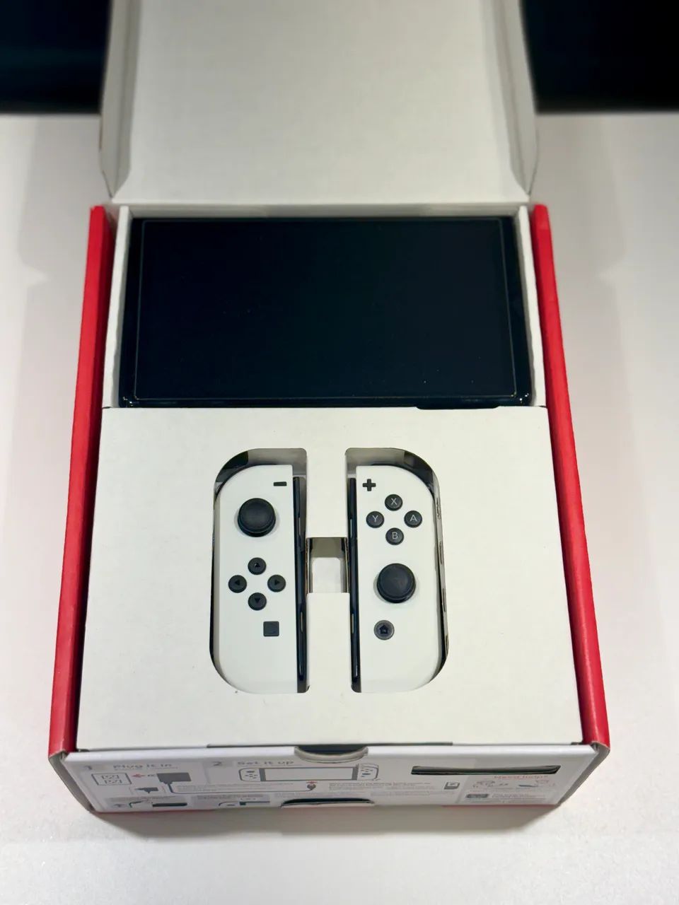 Nintendo Switch OLED Branco Completo na Caixa - Praticamente Zerado
