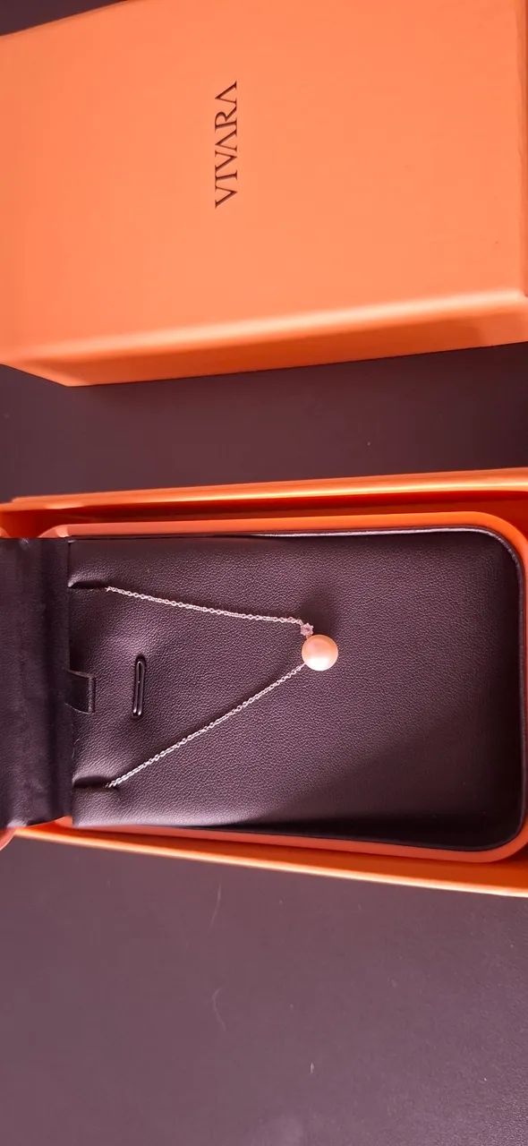 Colar em Prata 925 com Pérola e Topázios Incolores, 45cm