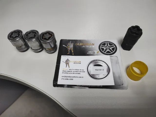 Conjunto antifurto universal para rodas de veículos (somente com 03 peças) - Vendo ou troc - Foto 3