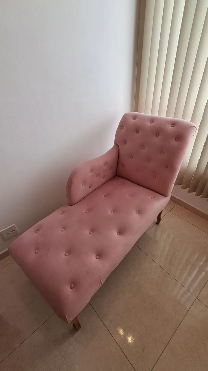 Divã Rosa Capitonê - Elegante e Confortável | 130cm - Foto 2