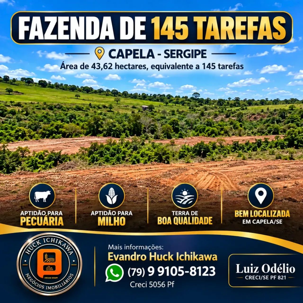 FAZENDA DE 145 TAREFAS - CAPELA