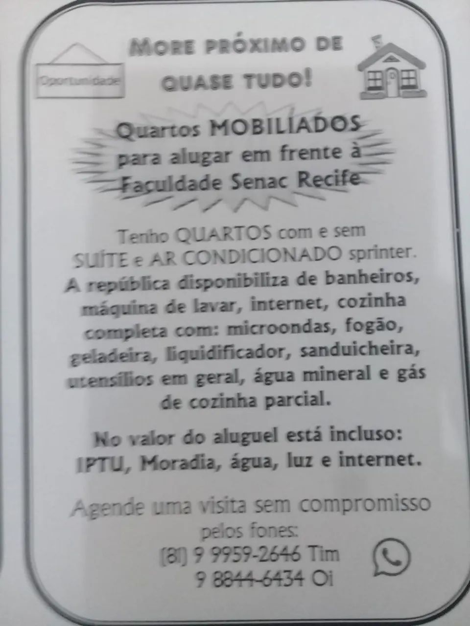 Aluguel de quantas para homems
