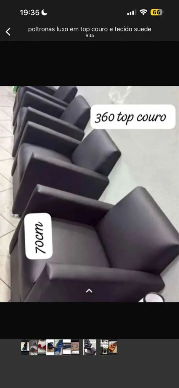 Poltronas em top couro RS 360,00 unidade sob encomenda, contato 98- *  - Foto 2