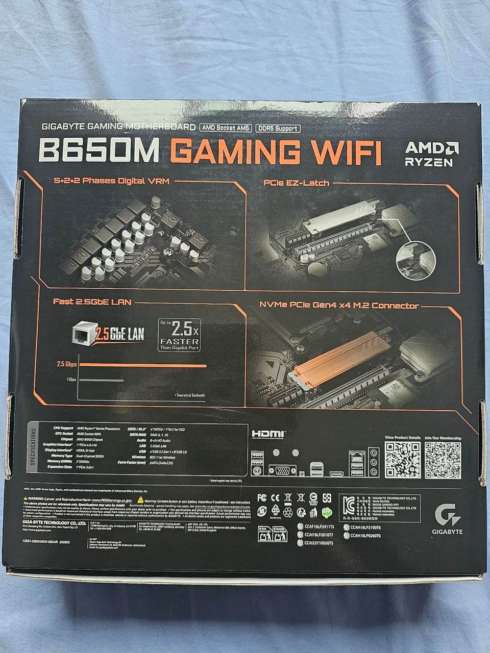 Placa-Mãe Gigabyte B650M, AMD AM5, MATH, DDR5, WiFi - Foto 2