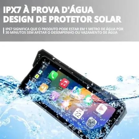 Multimídia Para Moto Knup 8.1 Polegadas Full Touch IPS - CarPlay Android Auto Sem - Foto 2