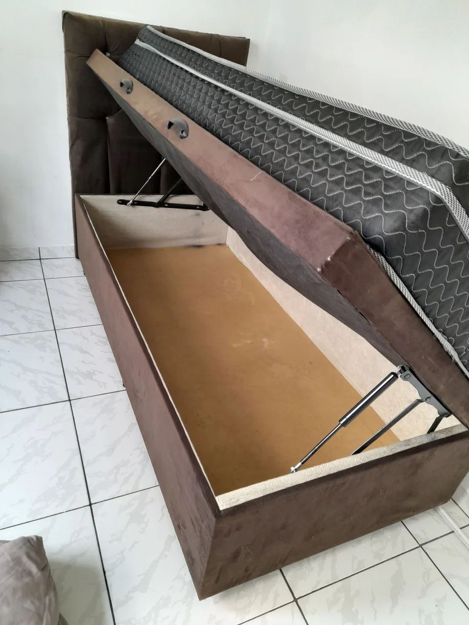 CAMA BAU BOX COM COLCHÃO E CABECEIRA  - Foto 3