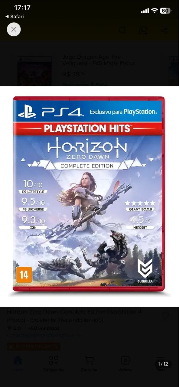 Horizon Zero Dawn - Ps4