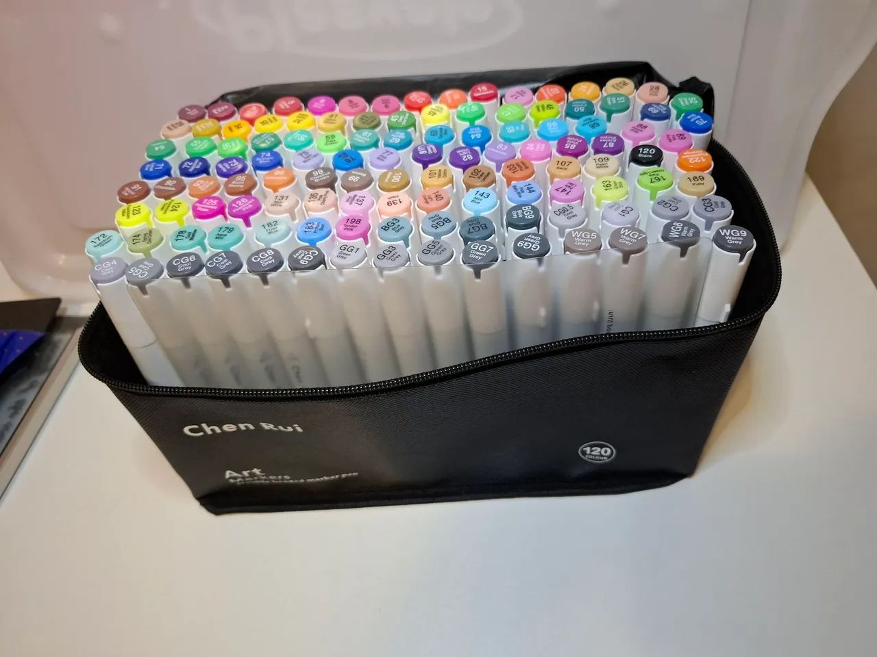 Canetinhas Marcador Chen Rui Profissional 120 cores - Foto 4