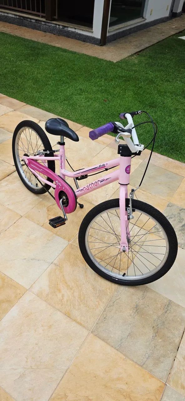 Bicicleta infantil rosa aro 20