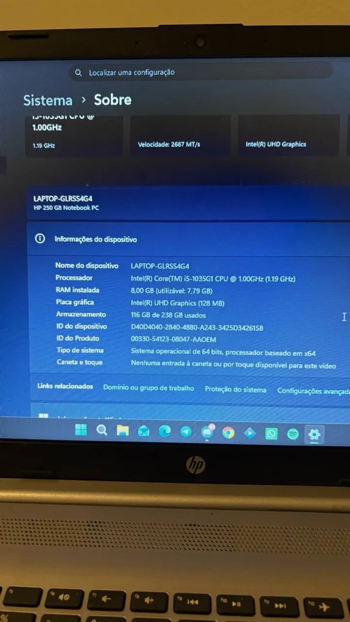 Notebook HP G8 - Foto 3