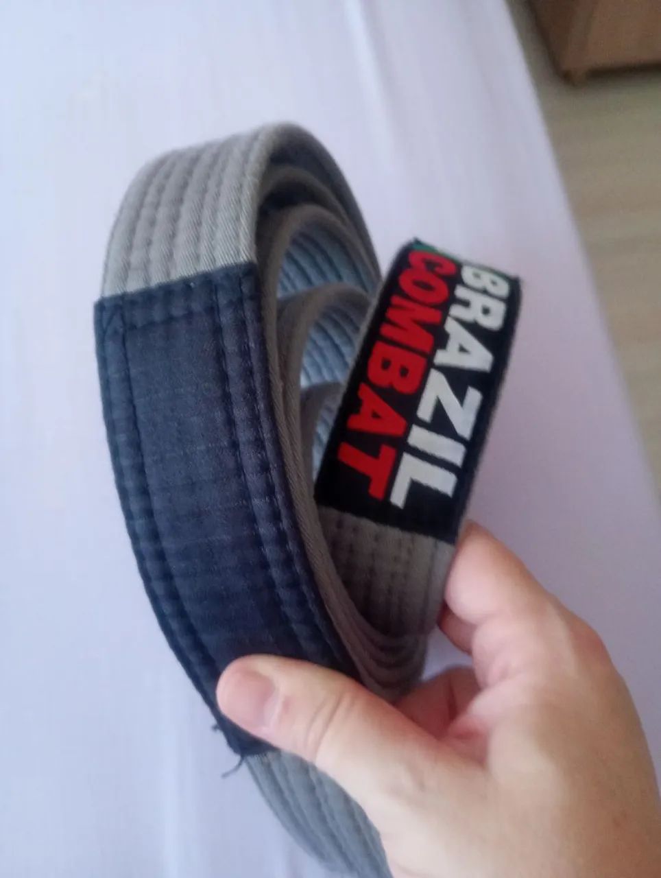 Faixa jujitsu cinza lisa M1 - Foto 3