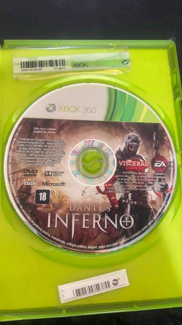 Dantes inferno Xbox 360 - Jogos de Vídeo Game - Bacaxá (Bacaxá