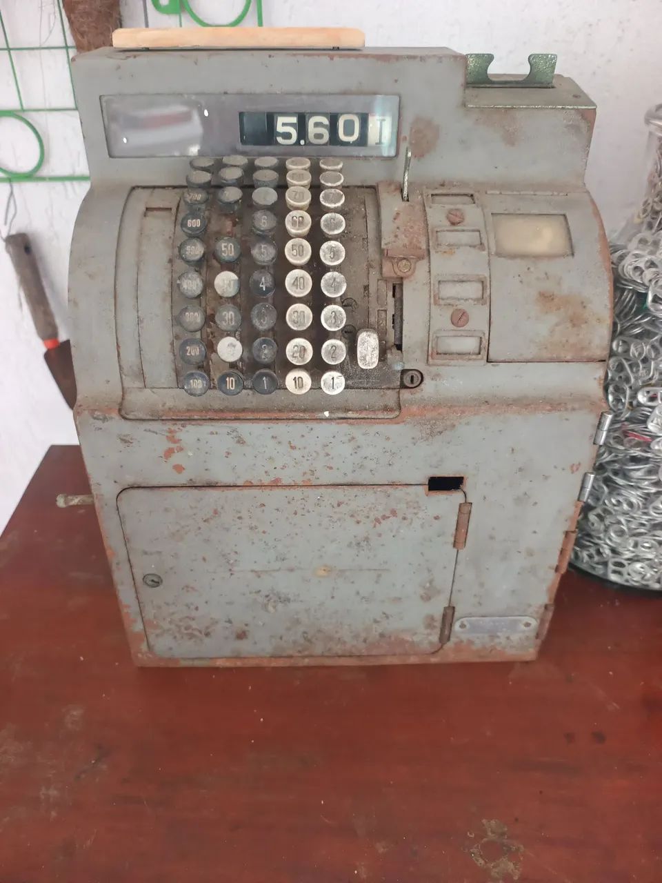Máquina registradora antiga 