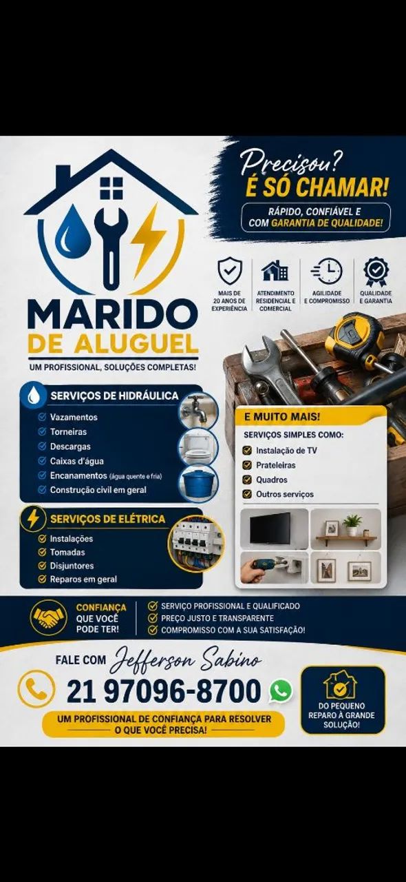 Serviços de hidráulica e elétrica