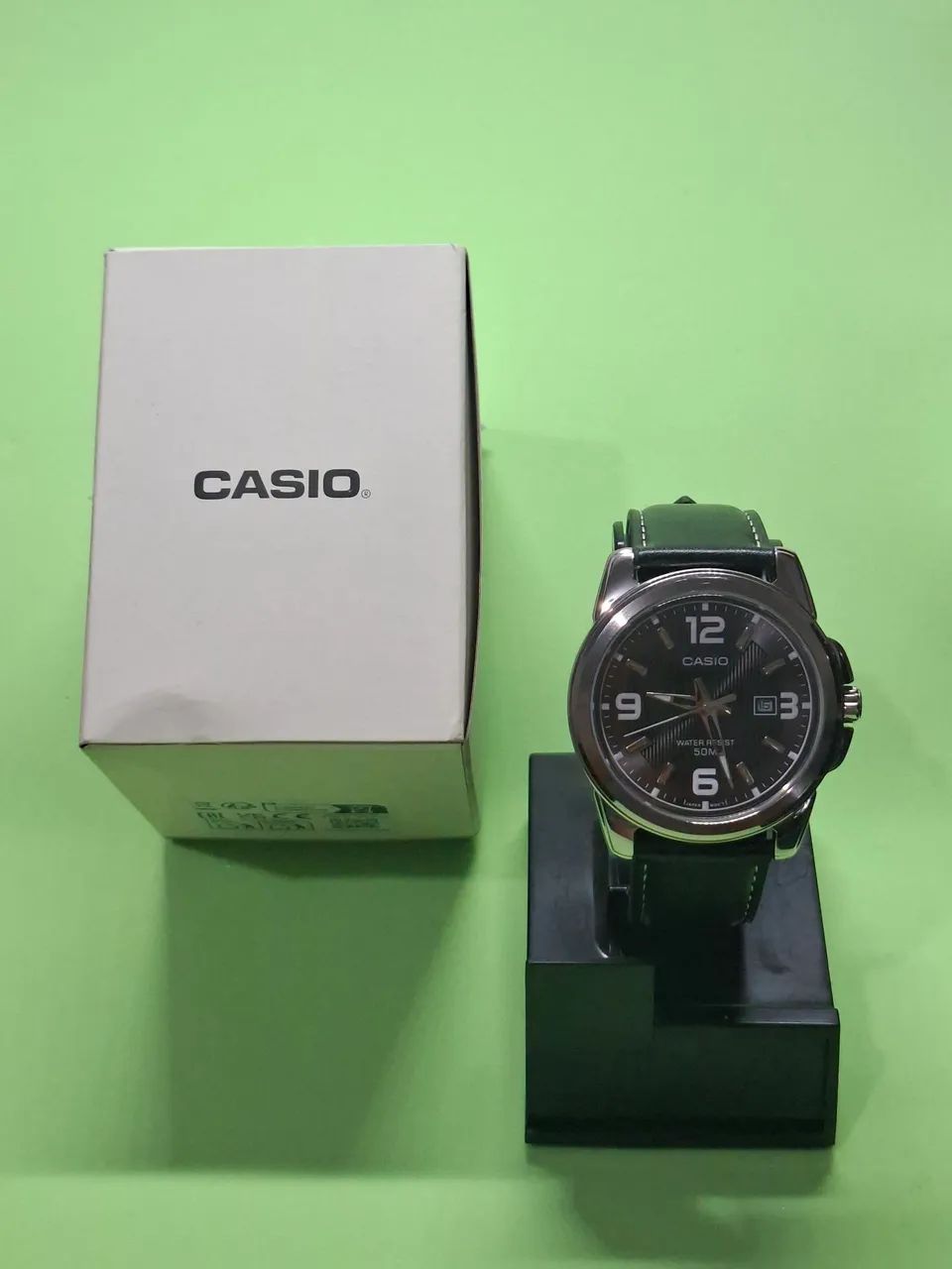CASIO MODELO MTP-1314PL-8AV - FUNDO PRETO - PULSEIRA EM COURO - Foto 5