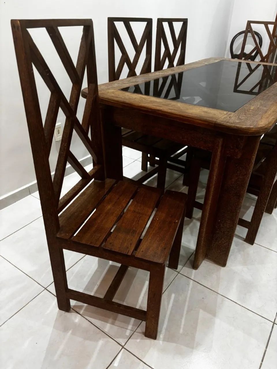 Mesa 6 lugares de Madeira Maciça  - Foto 4