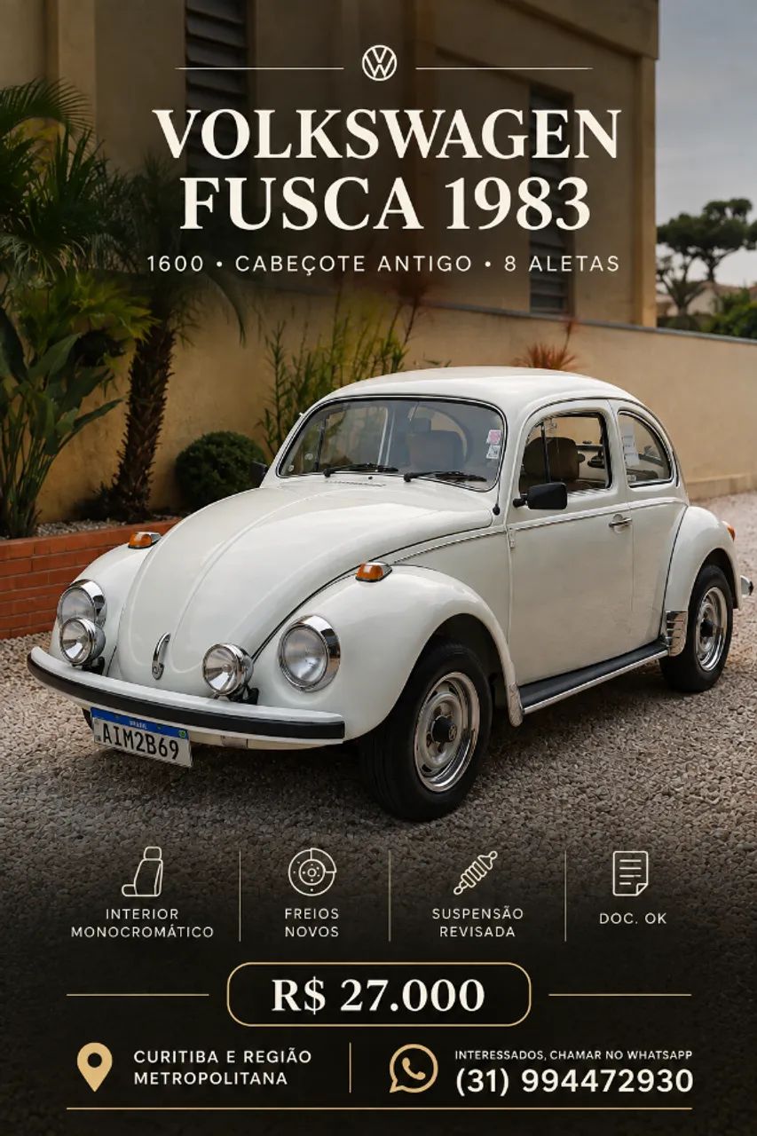 Volkswagen Fusca 1600 1983