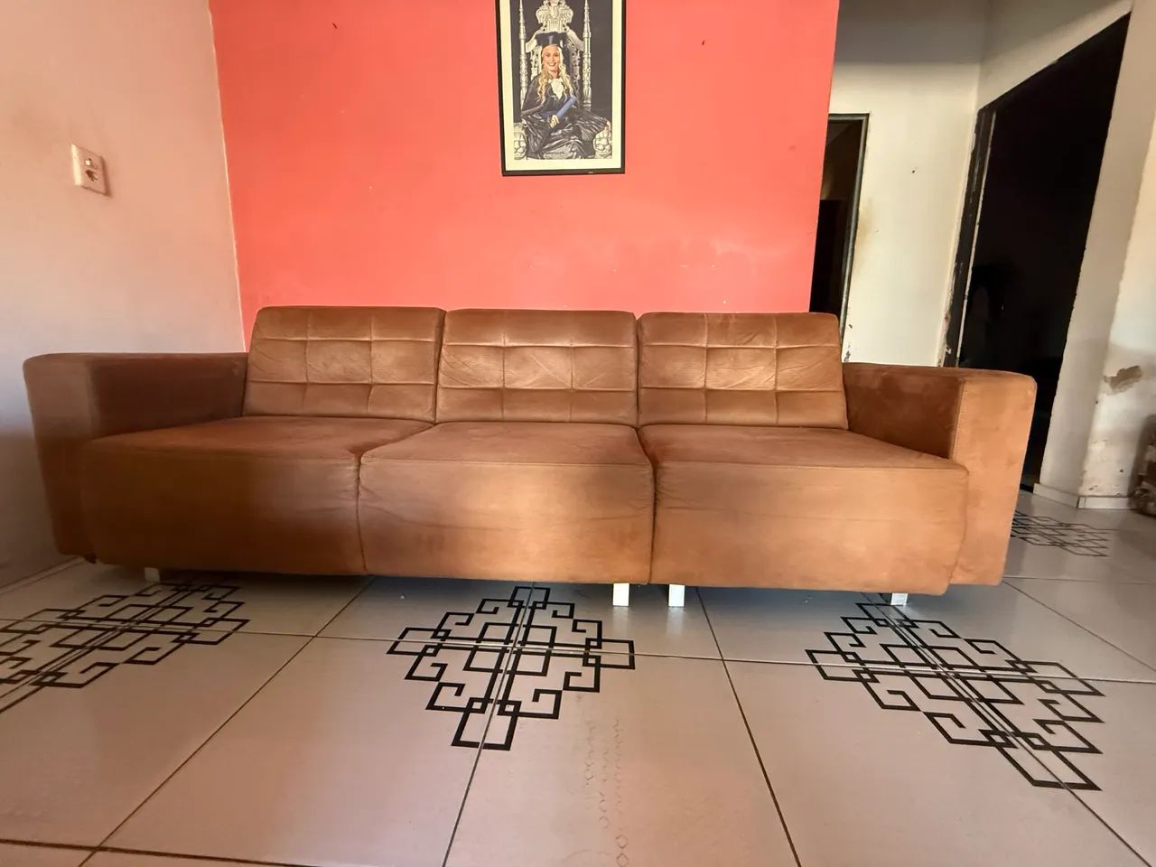 Sofá couro 3 lugares comprado na Pintos  - Foto 2