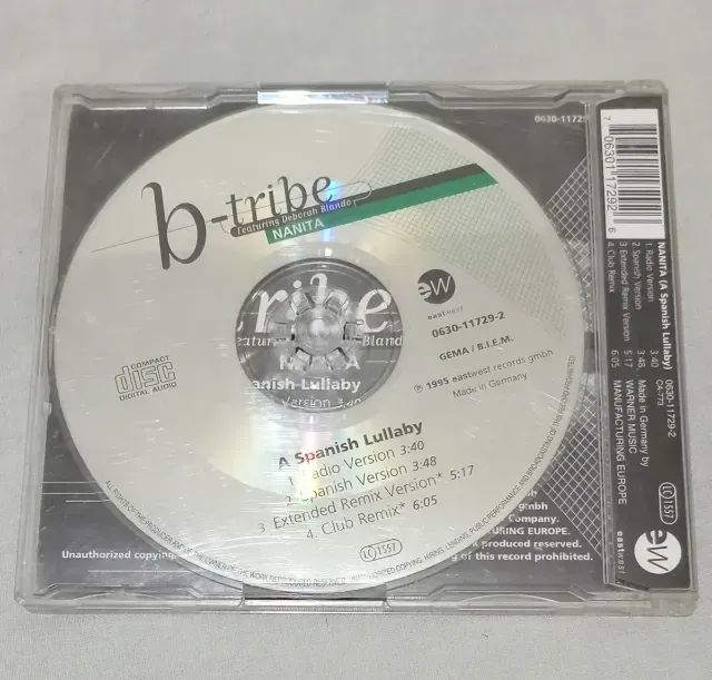 CD Single B-Tribe Nanita Feat Deborah Blando 1995 Importado - Foto 3