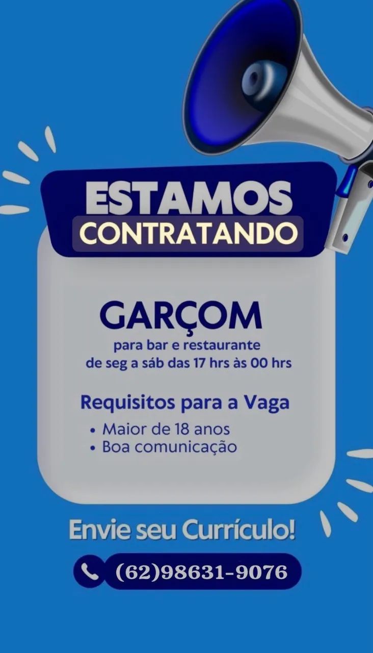 VAGA DE GARÇOM - ST BUENO