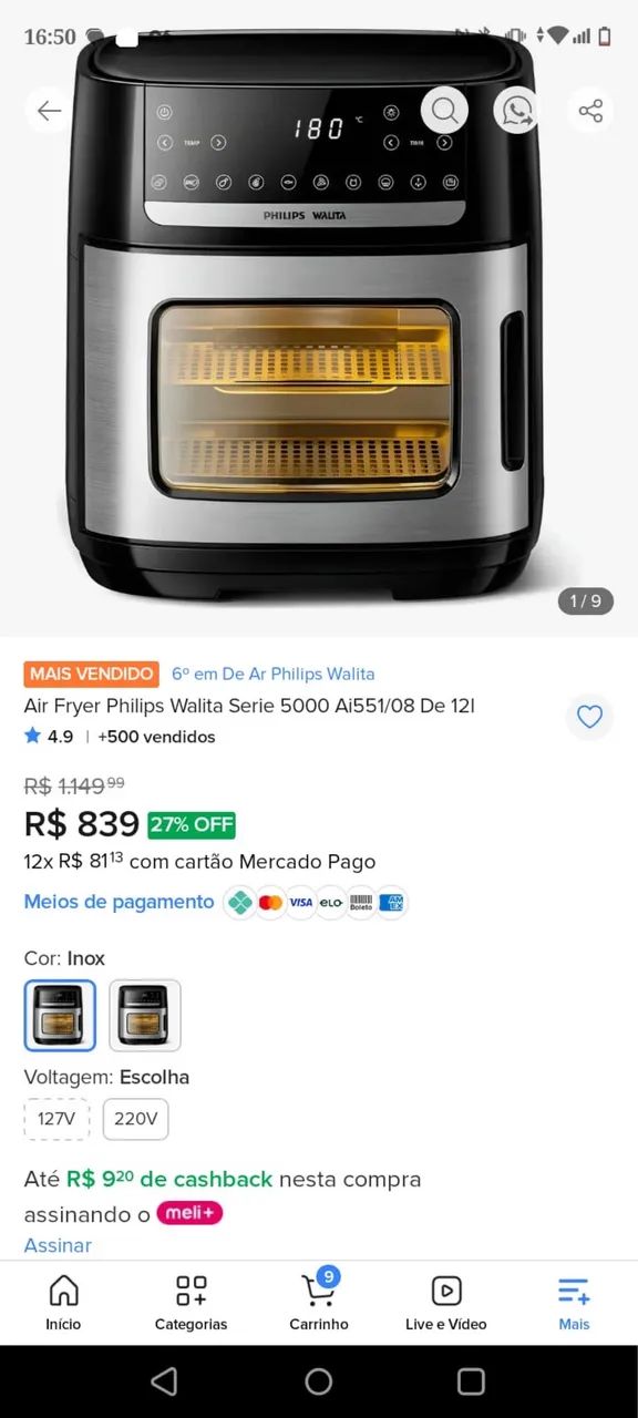 Air fryer Philips nova. 