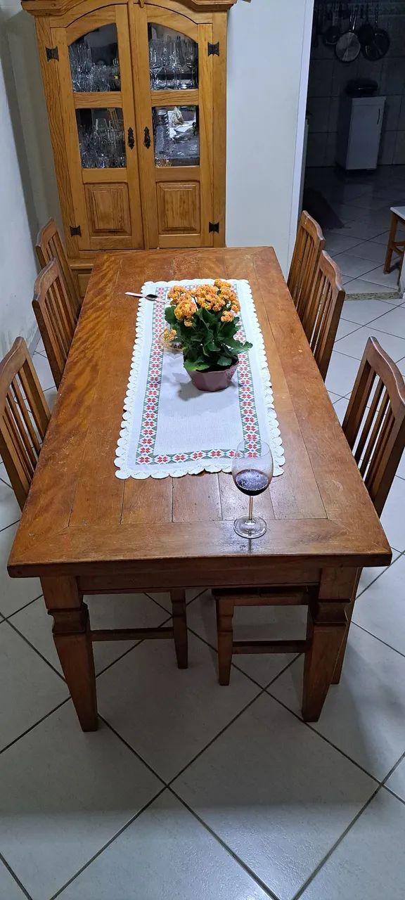 Mesa de madeira de lei Péroba. - Foto 3