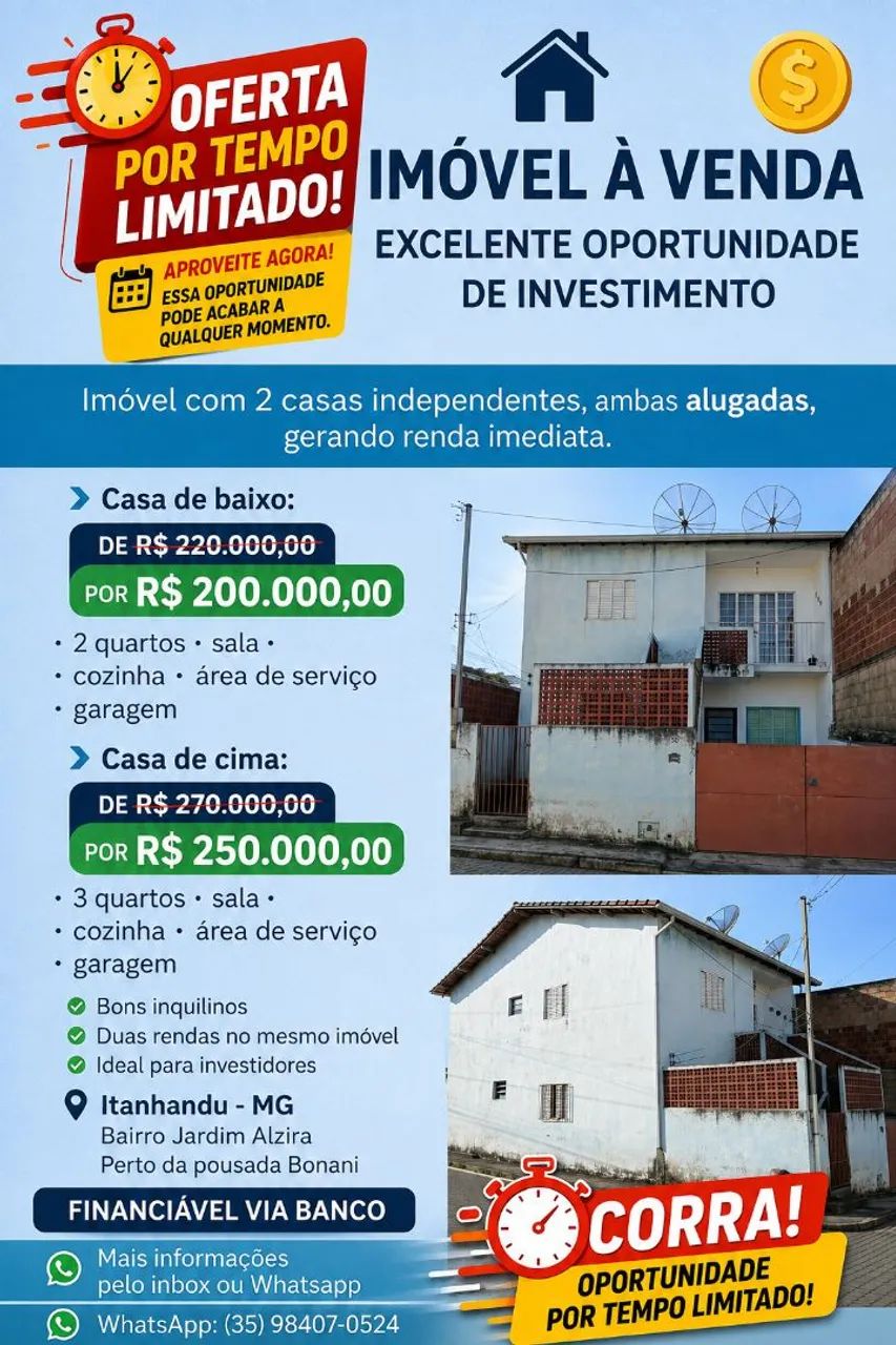 Vende-se imóvel com duas casas independentes - Foto 2