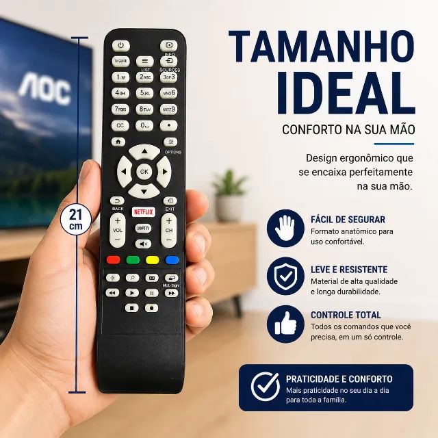 Controle Remoto Compatível Com Televisão Aoc  - Foto 2