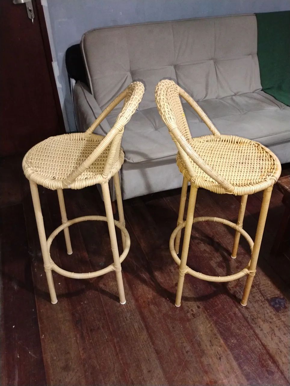 Par de banquetas de vime  - Foto 4