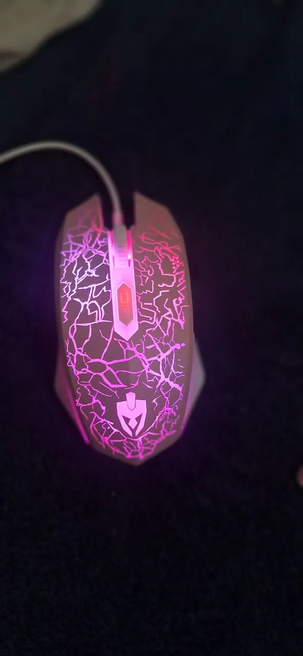 Teclado Semi Mecânico e Mouse Gamer Evolut Rosa - Foto 5