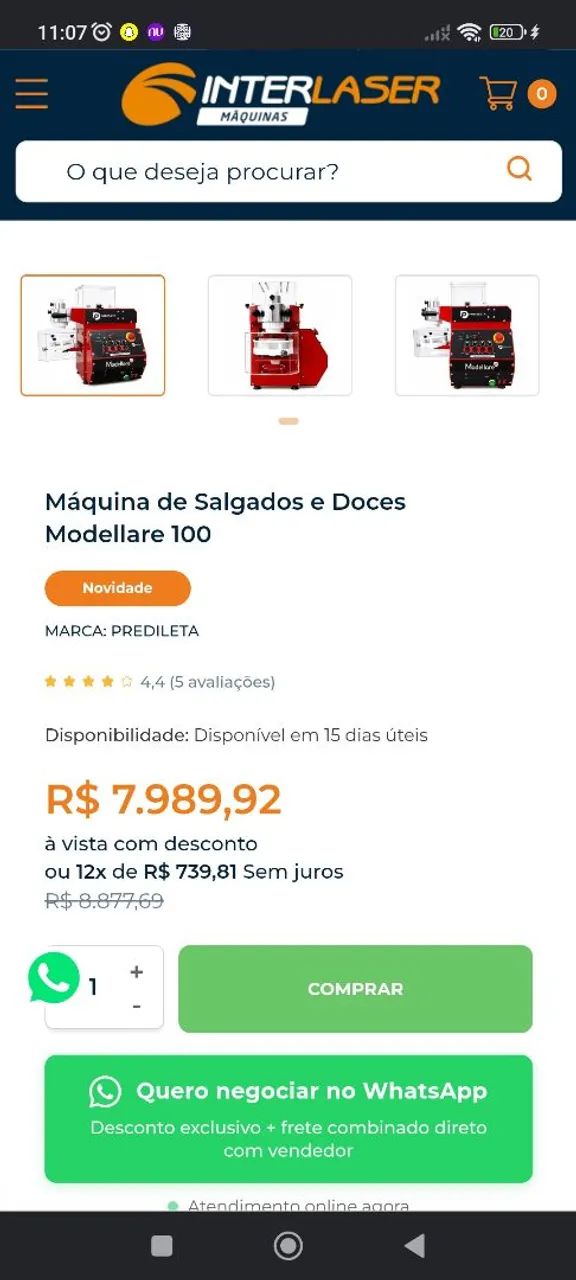 Máquina de salgados Modellare 100  - Foto 4