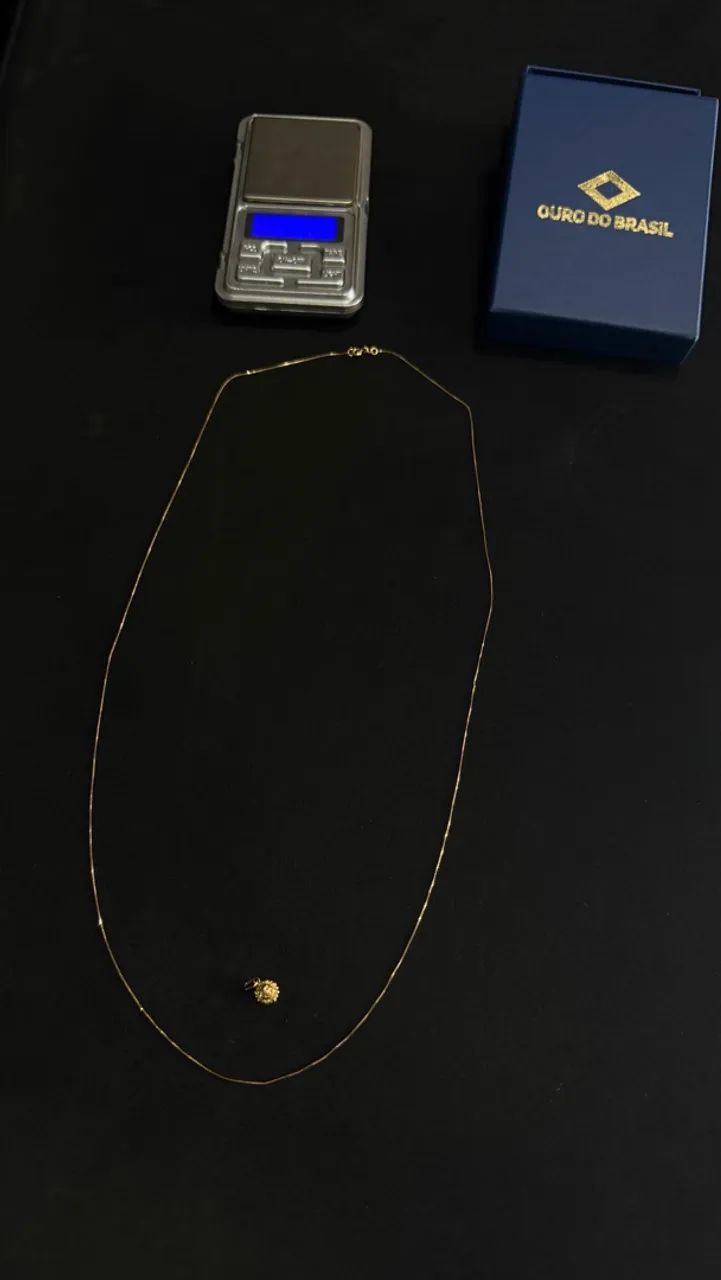 Corrente Veneziana + Pingente Ouro 18K - Foto 2