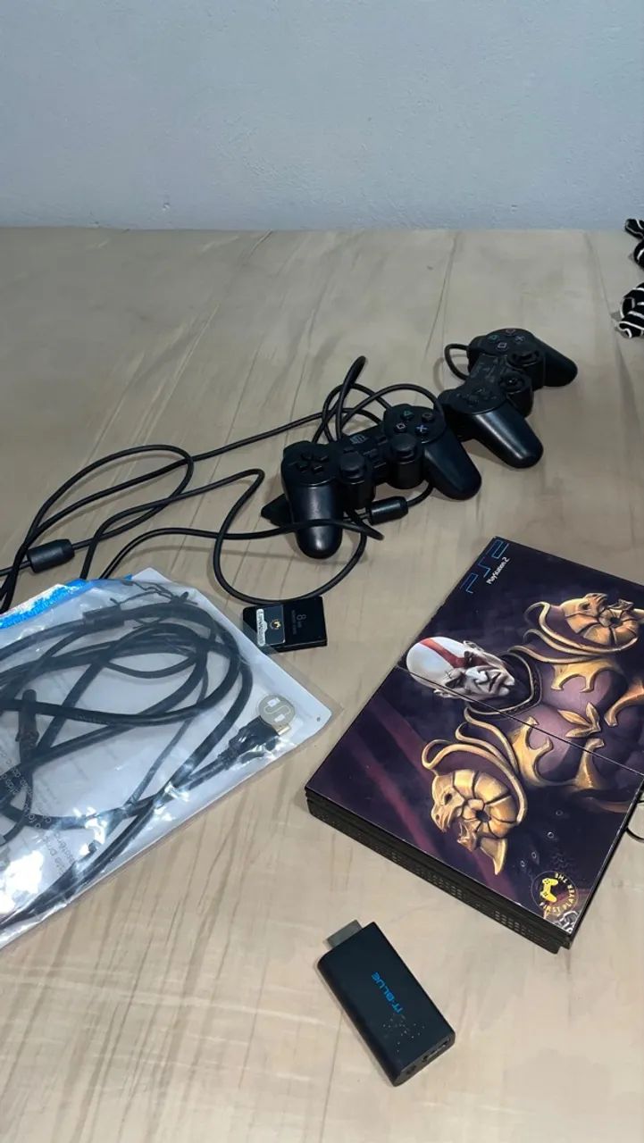 PlayStation 2 Slim Original Com Controles e Cabos - Funcionando - Foto 2